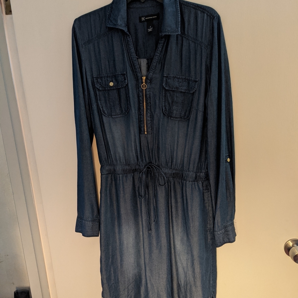 INC International Concepts denim dress Sz 4